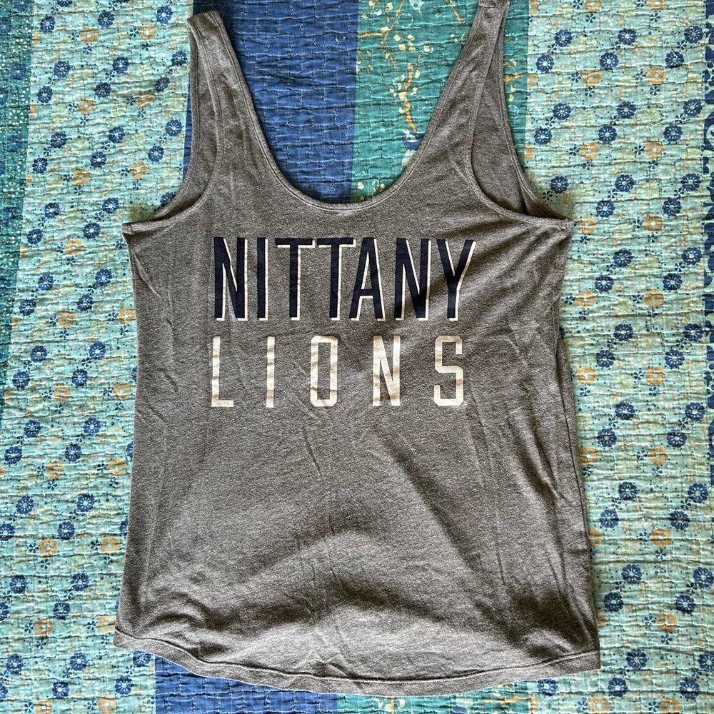 PINK Victoria's Secret Gray Nittany Lions Tank Top